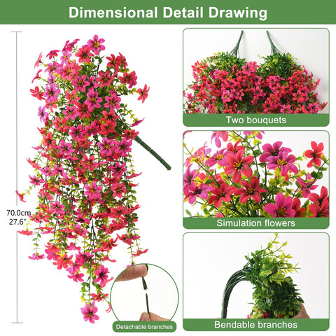 ZFProcess silk daisy flowers UV resistant for long lasting patio display