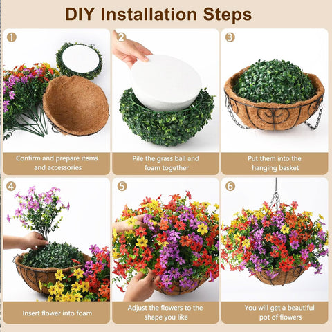 ZFProcess UV-resistant artificial flowers stay vibrant in sunlit spaces.
