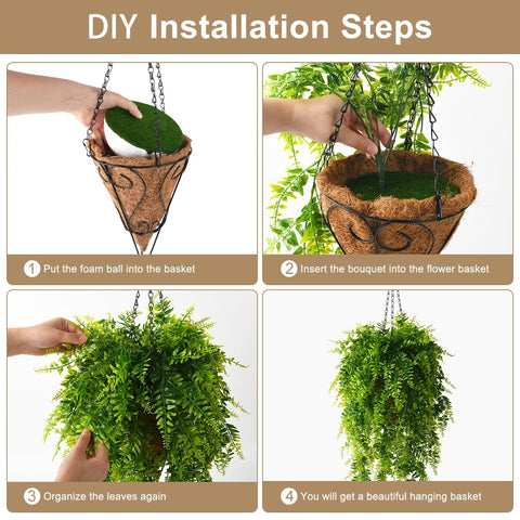 ZFProcess UV-resistant hanging plants highlight durability in varied seasons.