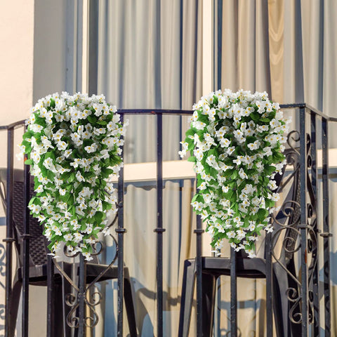 ZFProcess UV-resistant hanging vines maintain color in sunlit outdoor areas.