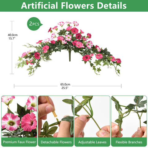 ZFProcess UV-resistant silk petunias for outdoor color that endures.