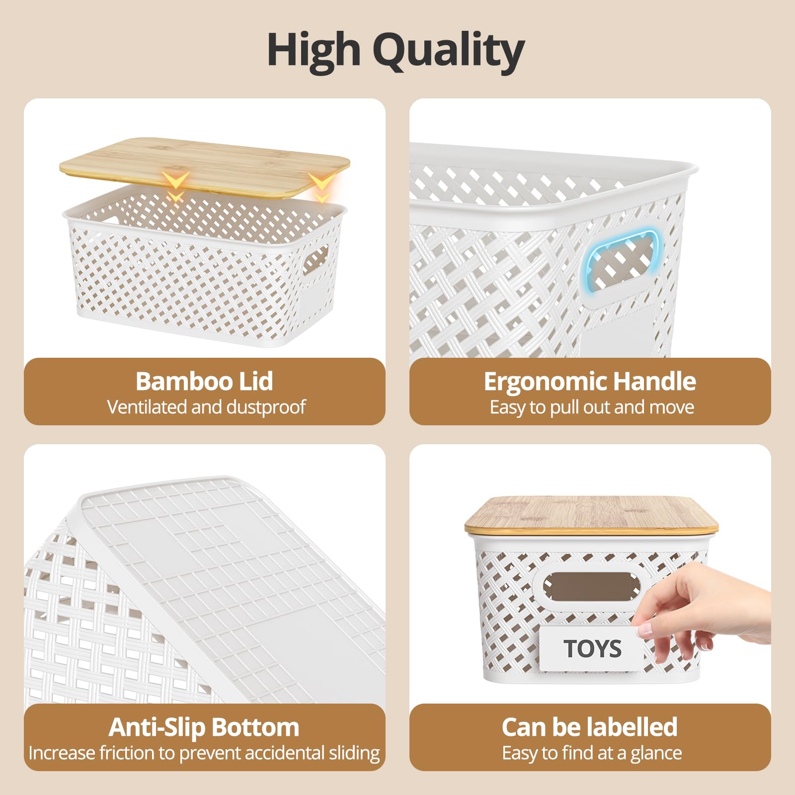 ZFTMRR bin with portable handles for easy pulling from shelves