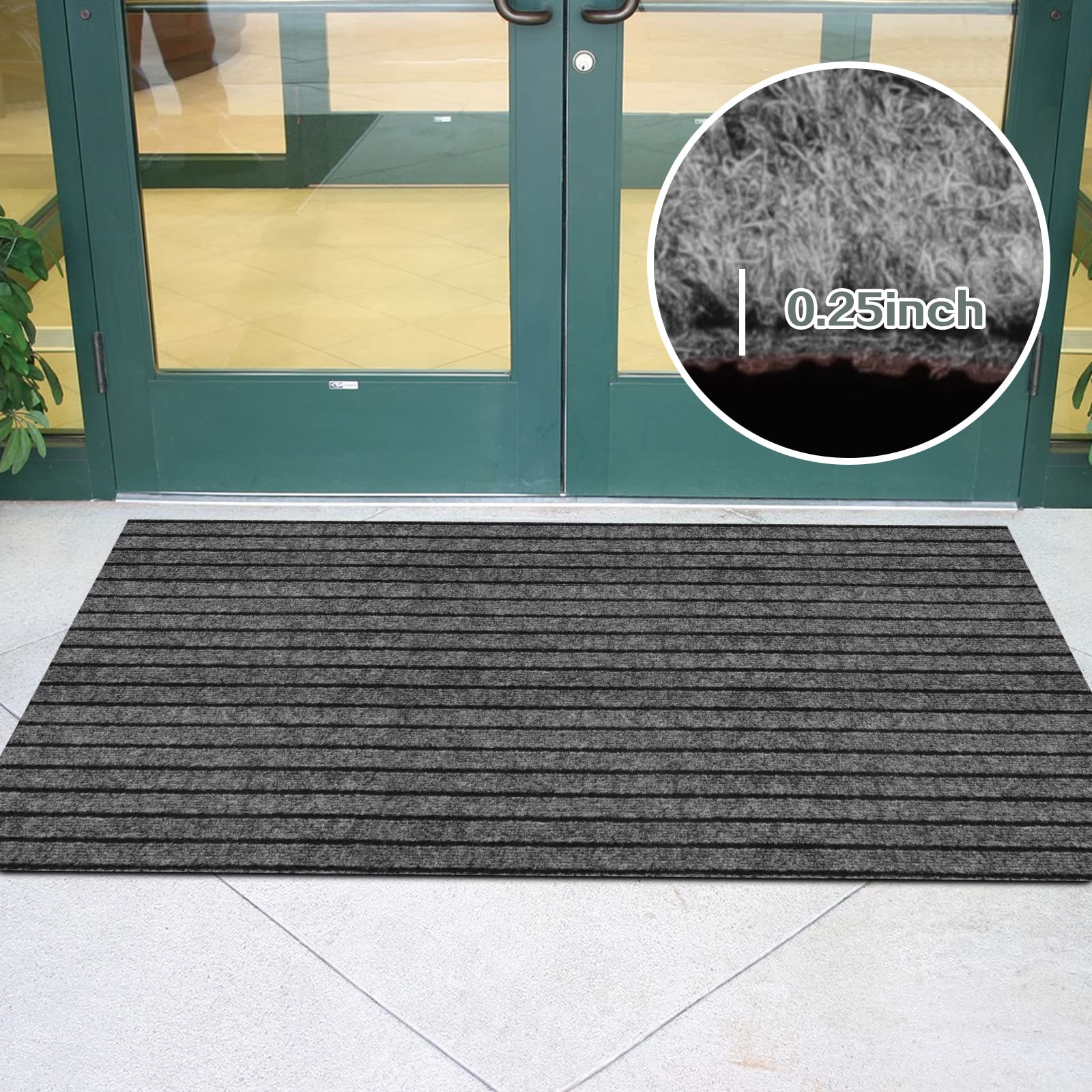 ZGR HOME&GARDEN low-pile 0.25 inch rug fits under furniture and doors