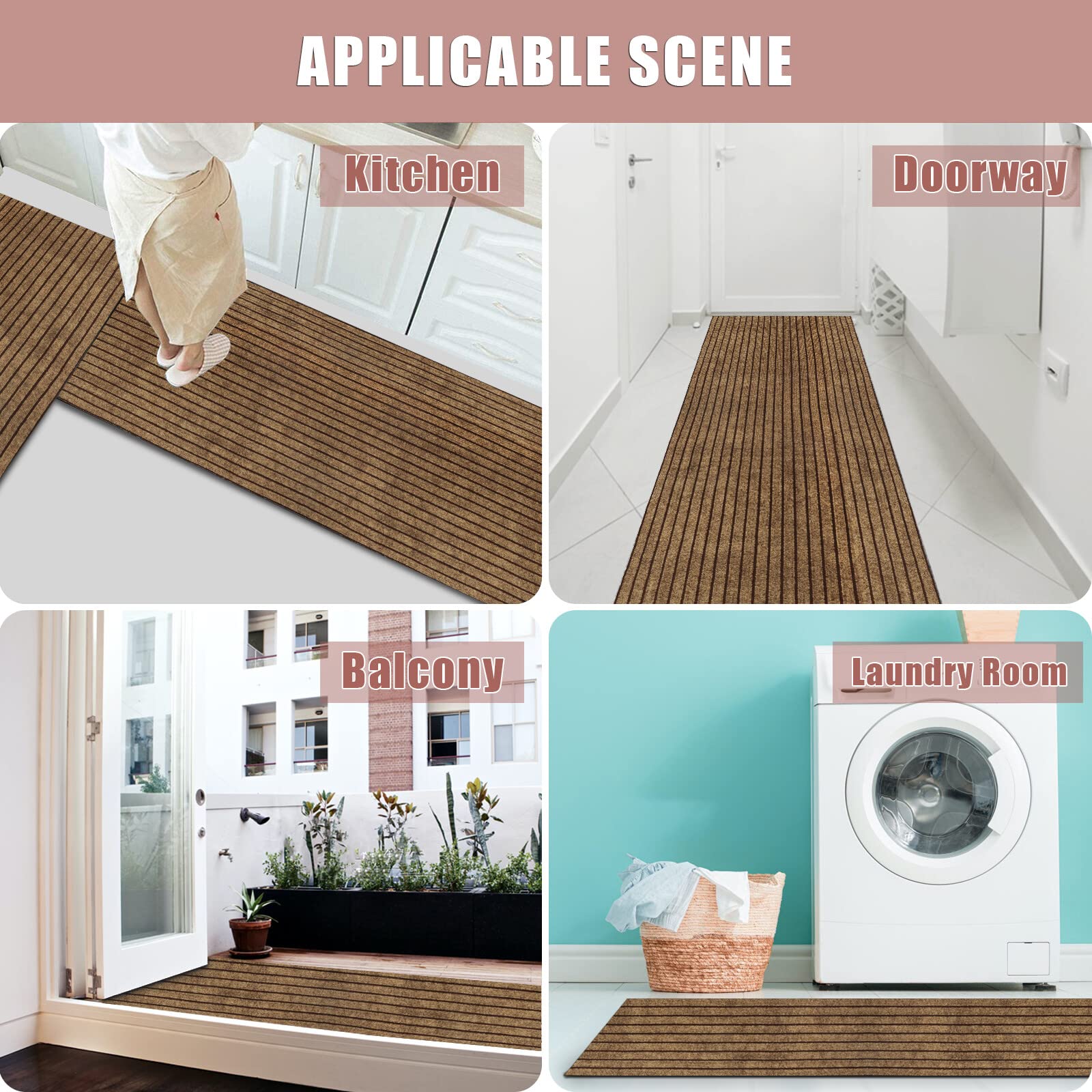 ZGR HOME&GARDEN Runner Rug customization options with many size variations