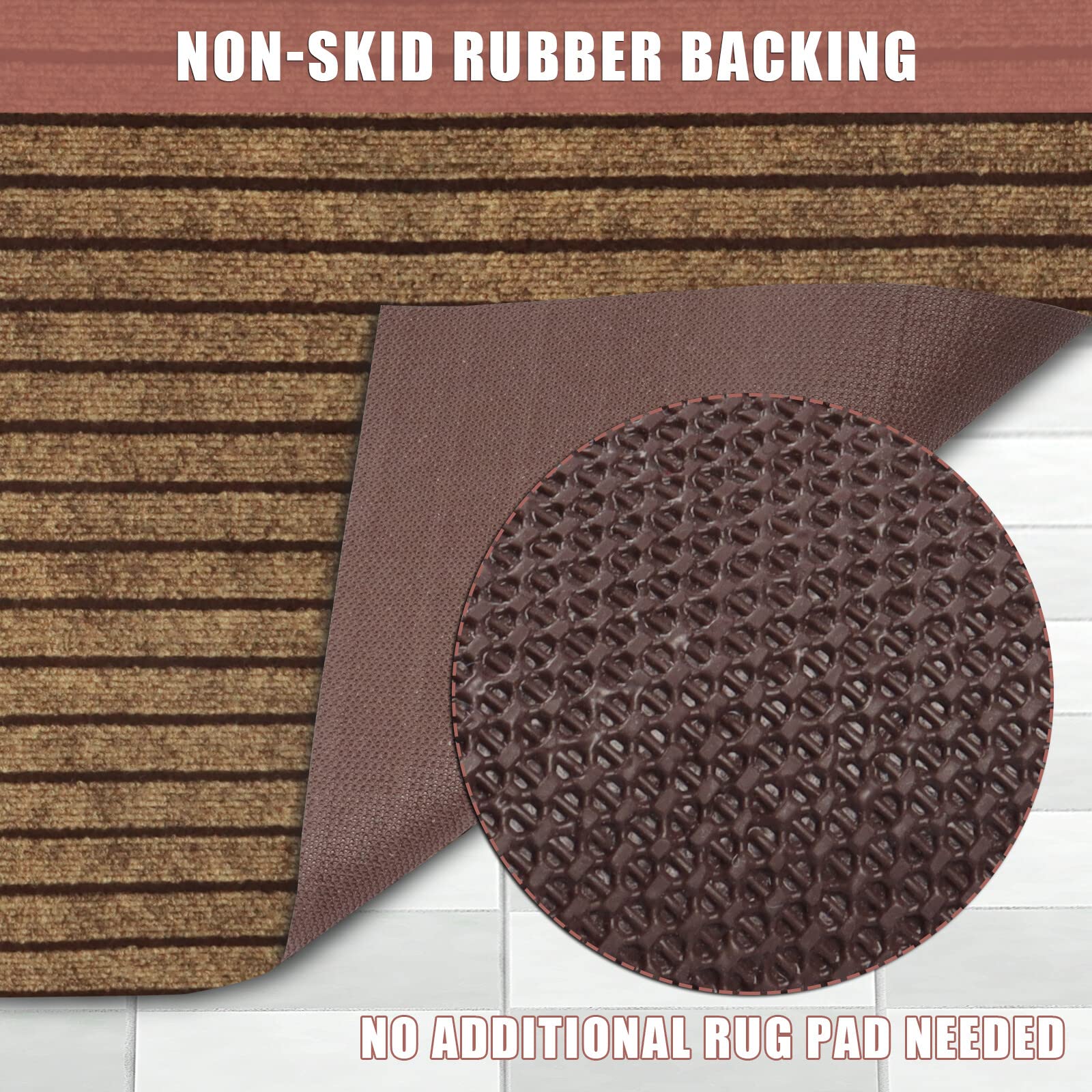 ZGR HOME&GARDEN Runner Rug in kitchen area proving durable, stain-resistant surface