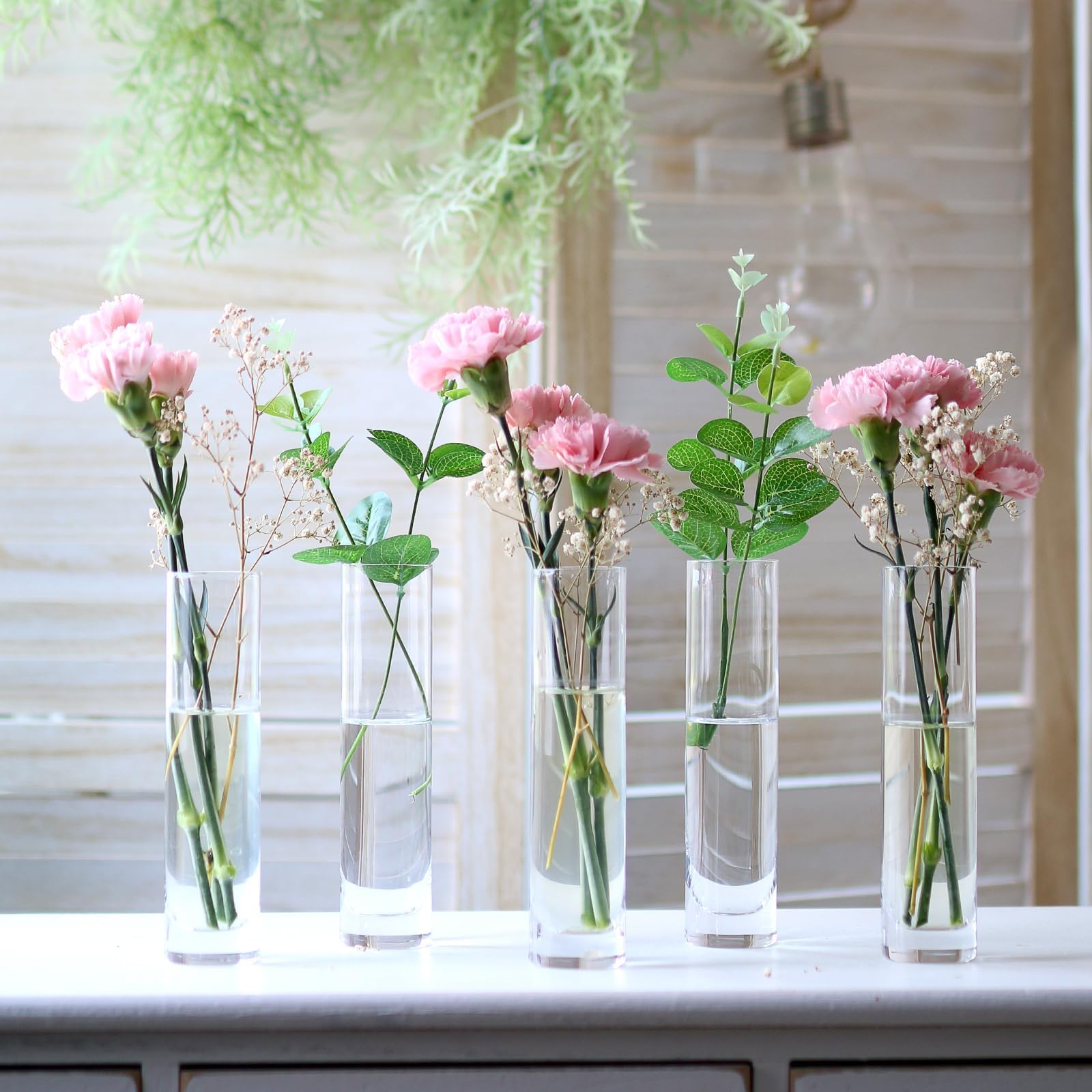 ZHAOHAI handmade crystal bud vase with stable base for confident arrangements