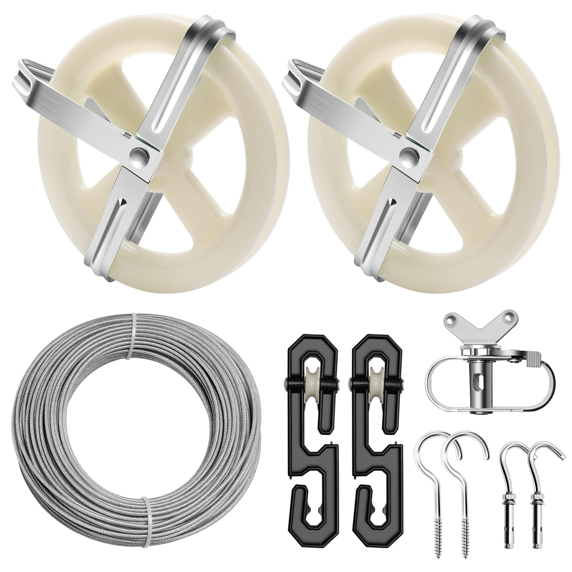 Zhaoyao outdoor clothesline kit with wire rope for efficient laundry drying outdoors.