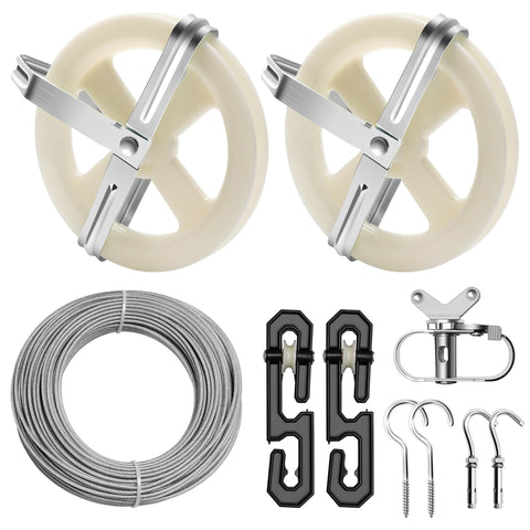 Zhaoyao outdoor clothesline kit with wire rope for efficient laundry drying outdoors.
