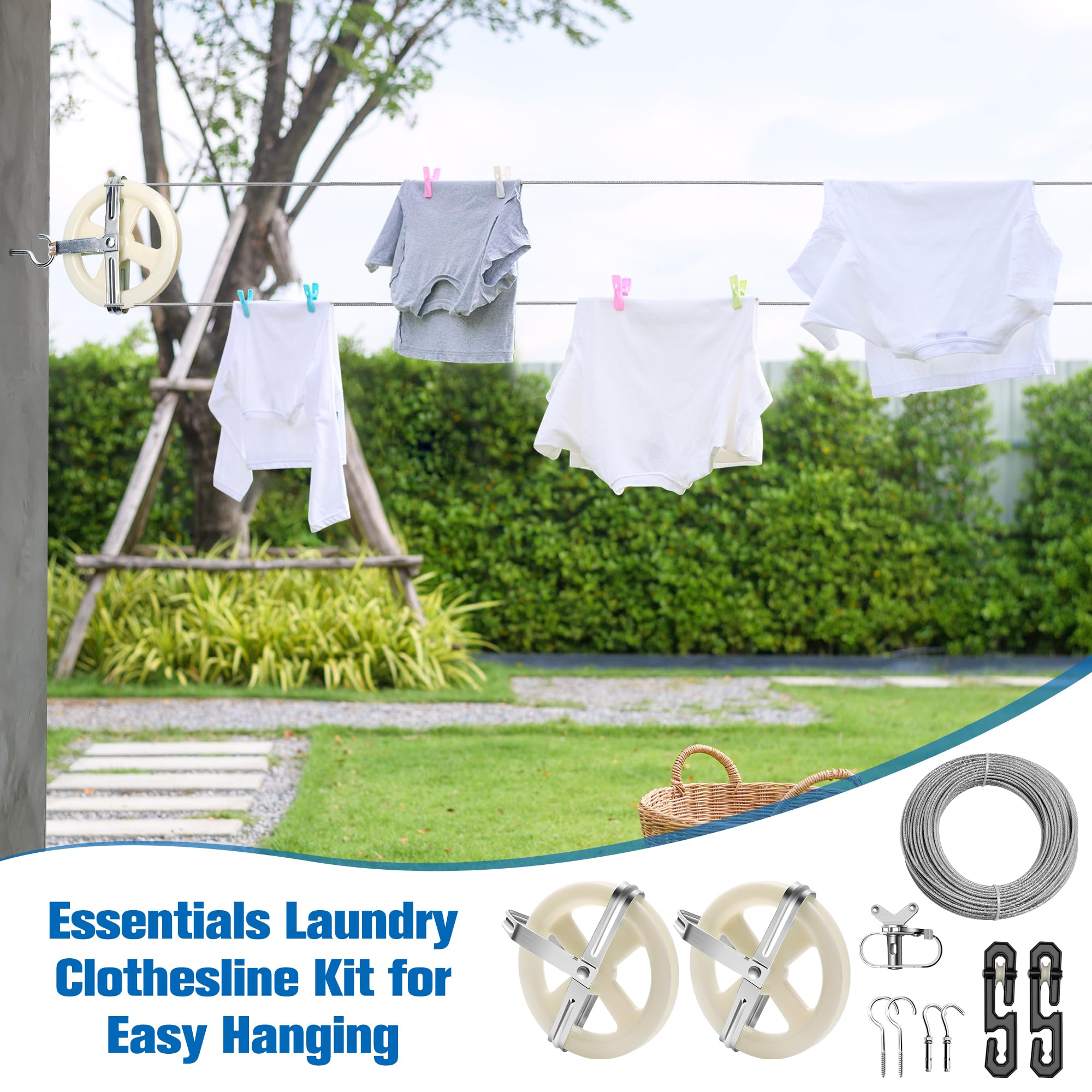 Zhaoyao portable outdoor clothesline for camping and travel drying.