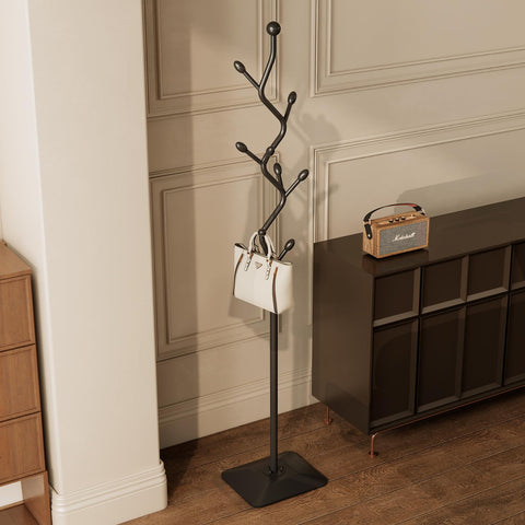 ZHBHYZ corner-friendly coat rack fits tight spaces without crowding.