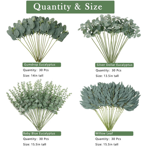 Zheart Gumdrop Eucalyptus stem adds lush greenery to centerpieces and party decor