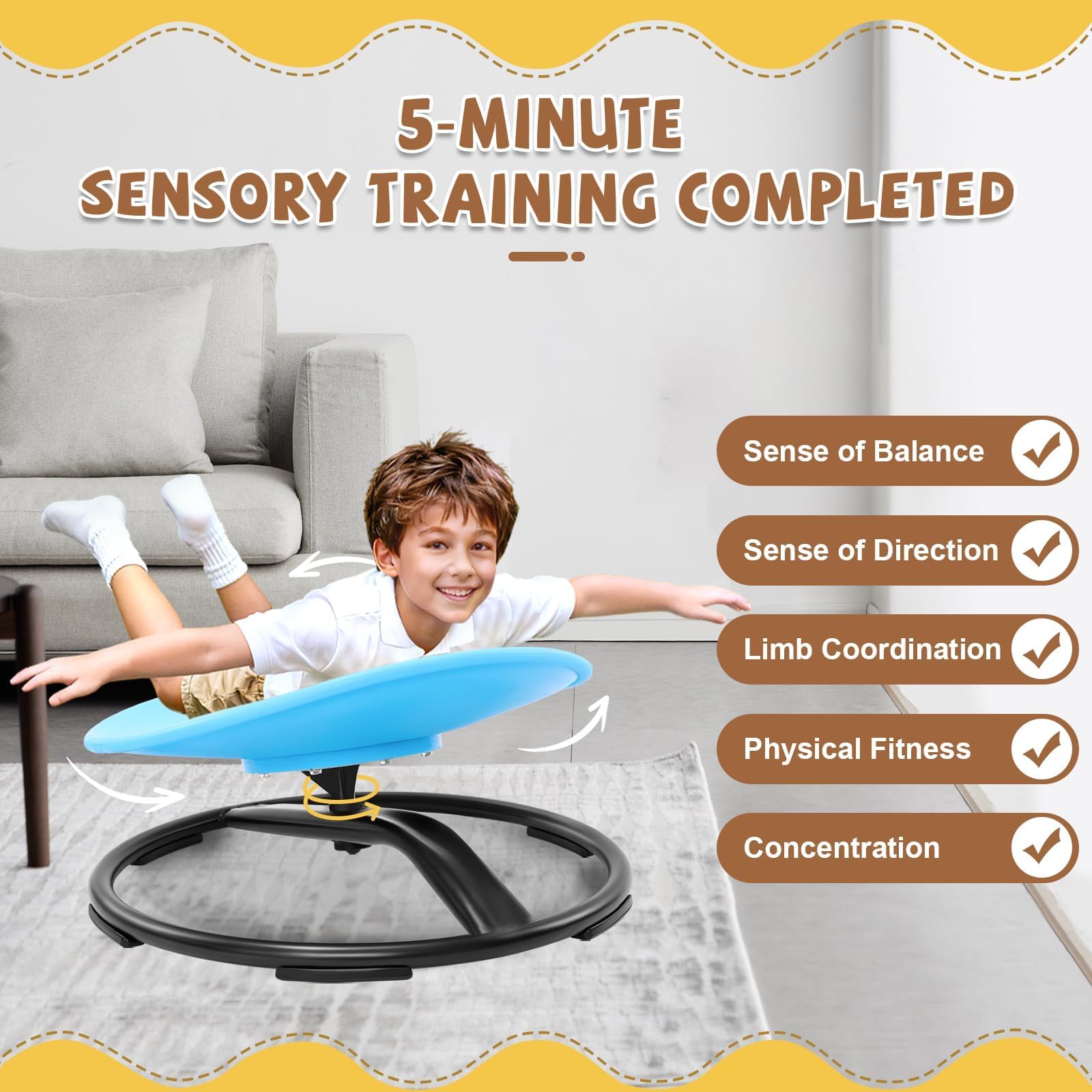 Zhenx spinning chair surface is easy to wipe clean for busy caregivers.