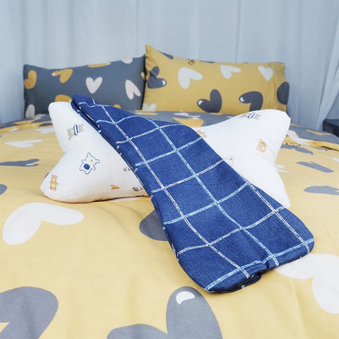 ZHIWEIKJ travel pillow shown from the side in a car seating context.