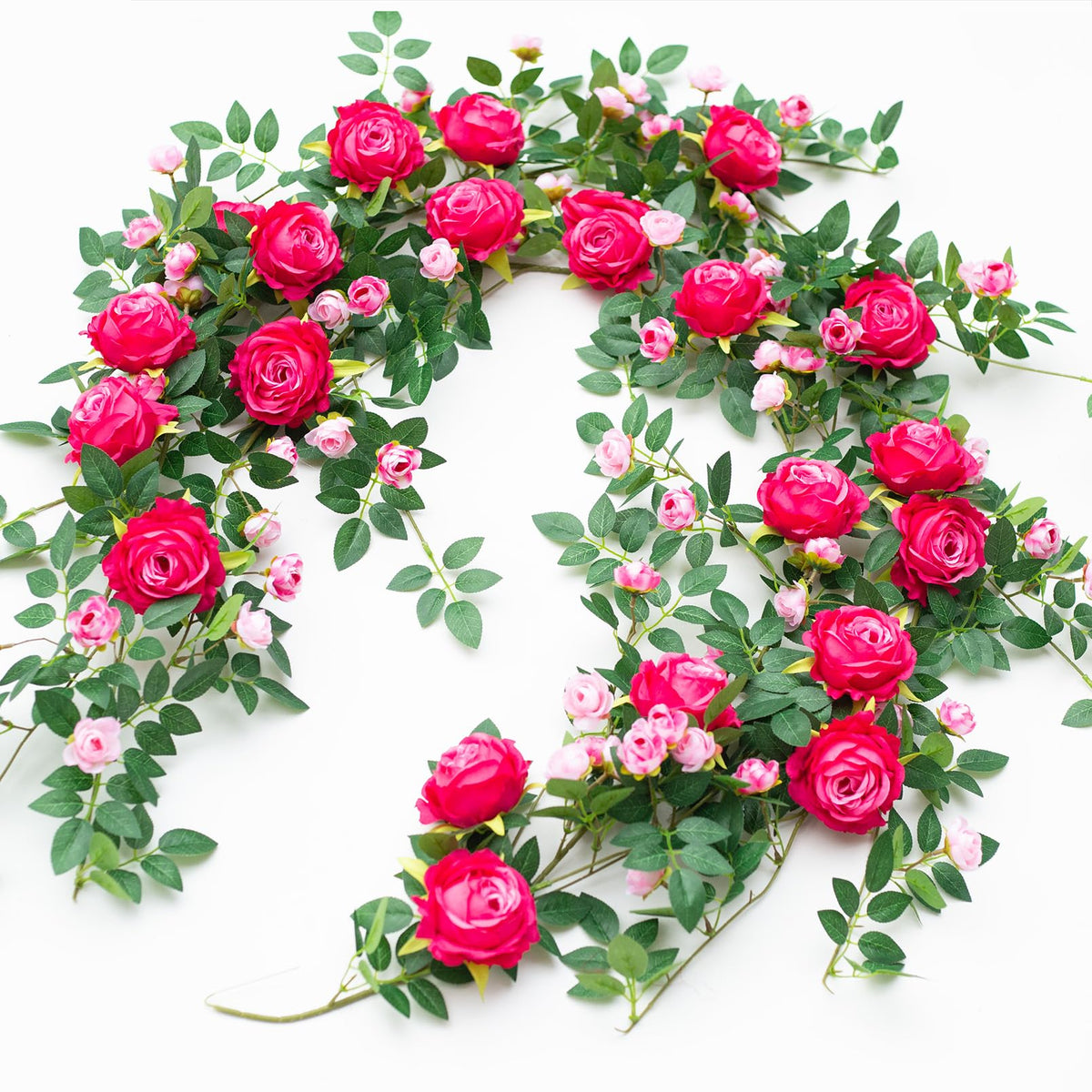 Zhixinyue bendable rose garland—6ft length for versatile decor and shaping.