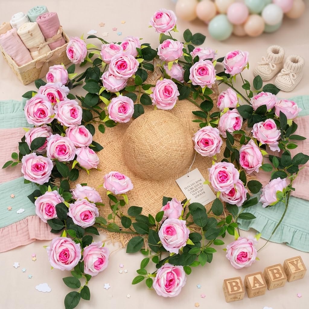 Zhixinyue 12ft garland blends with other florals for custom arrangements.