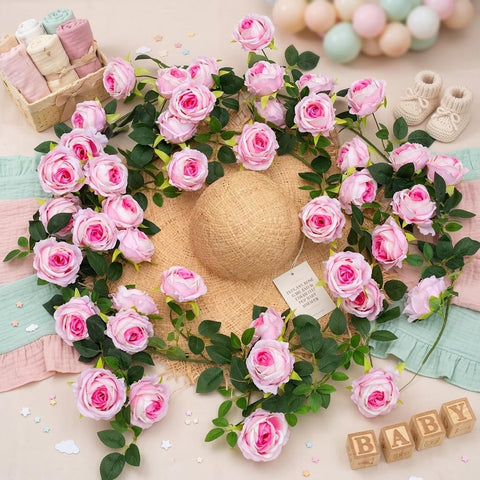 Zhixinyue 12ft garland blends with other florals for custom arrangements.