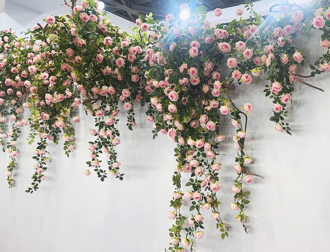 Zhixinyue dining table centerpiece rose garland enhances table settings.