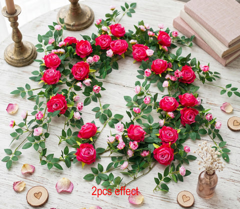 Zhixinyue floral garland for wedding arches and stair rails with handmade look.