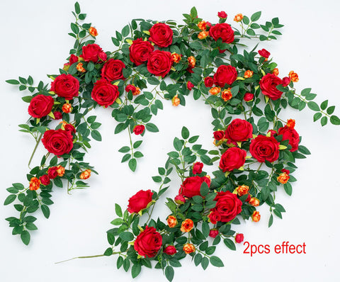 Zhixinyue rose garland 6ft small blooms add fullness and texture.