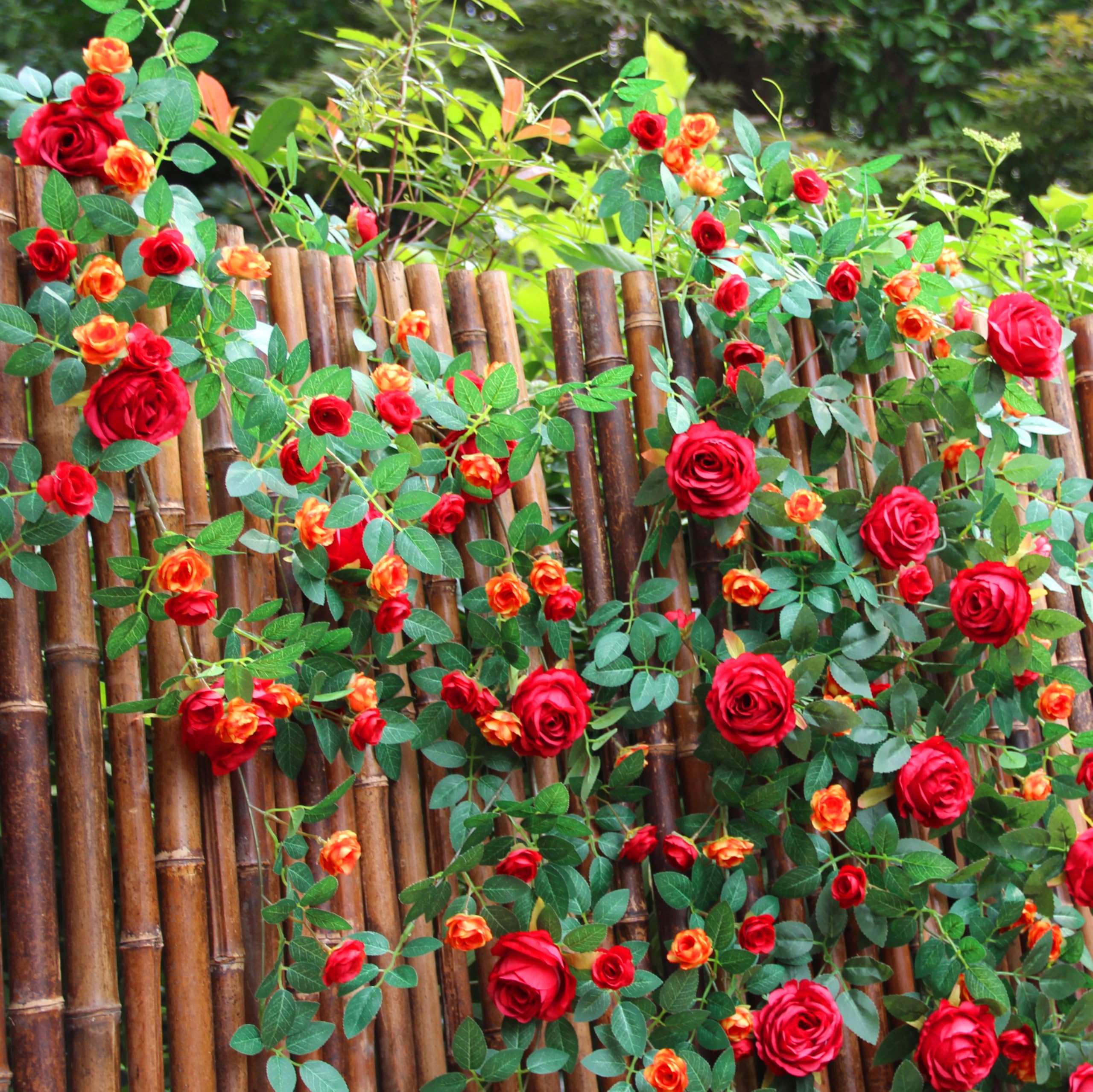 Zhixinyue rose garland on a wedding arch creates a refined backdrop.