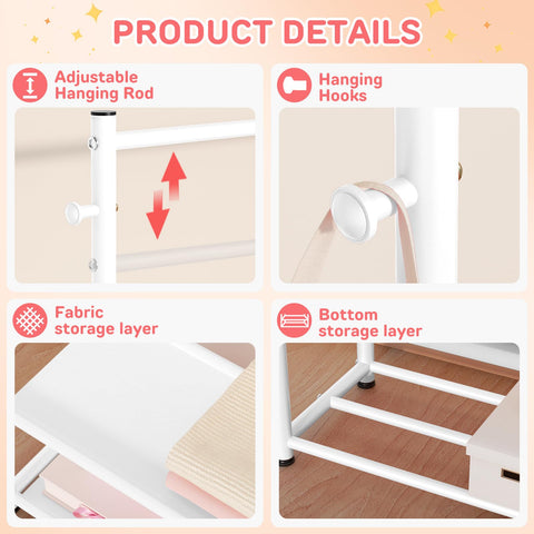 ZHKINGGS multi-function storage with hooks for accessories and shoes.