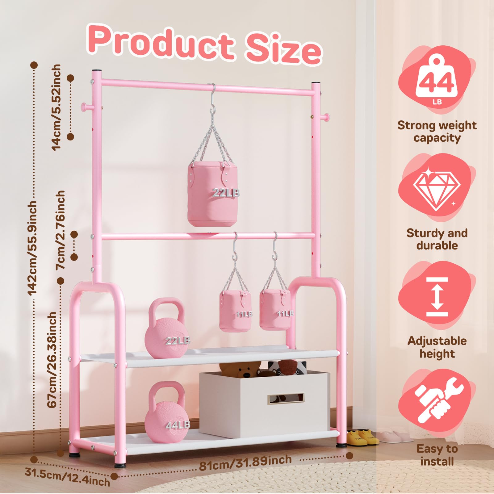 ZHKINGGS two-level design grows with your child’s wardrobe