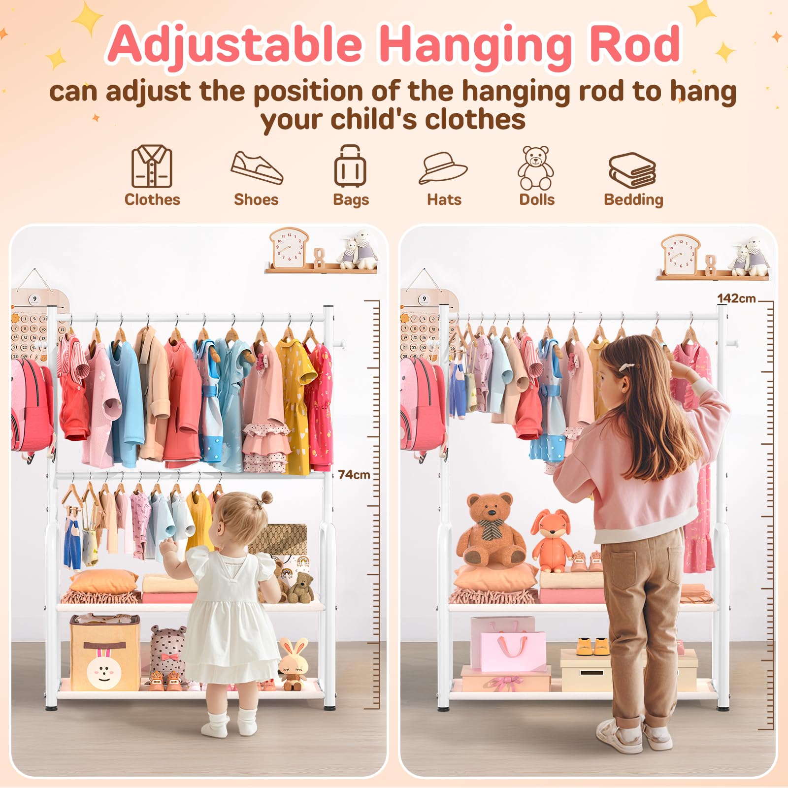 ZHKINGGS storage basket bottom section for organizing toys and accessories.