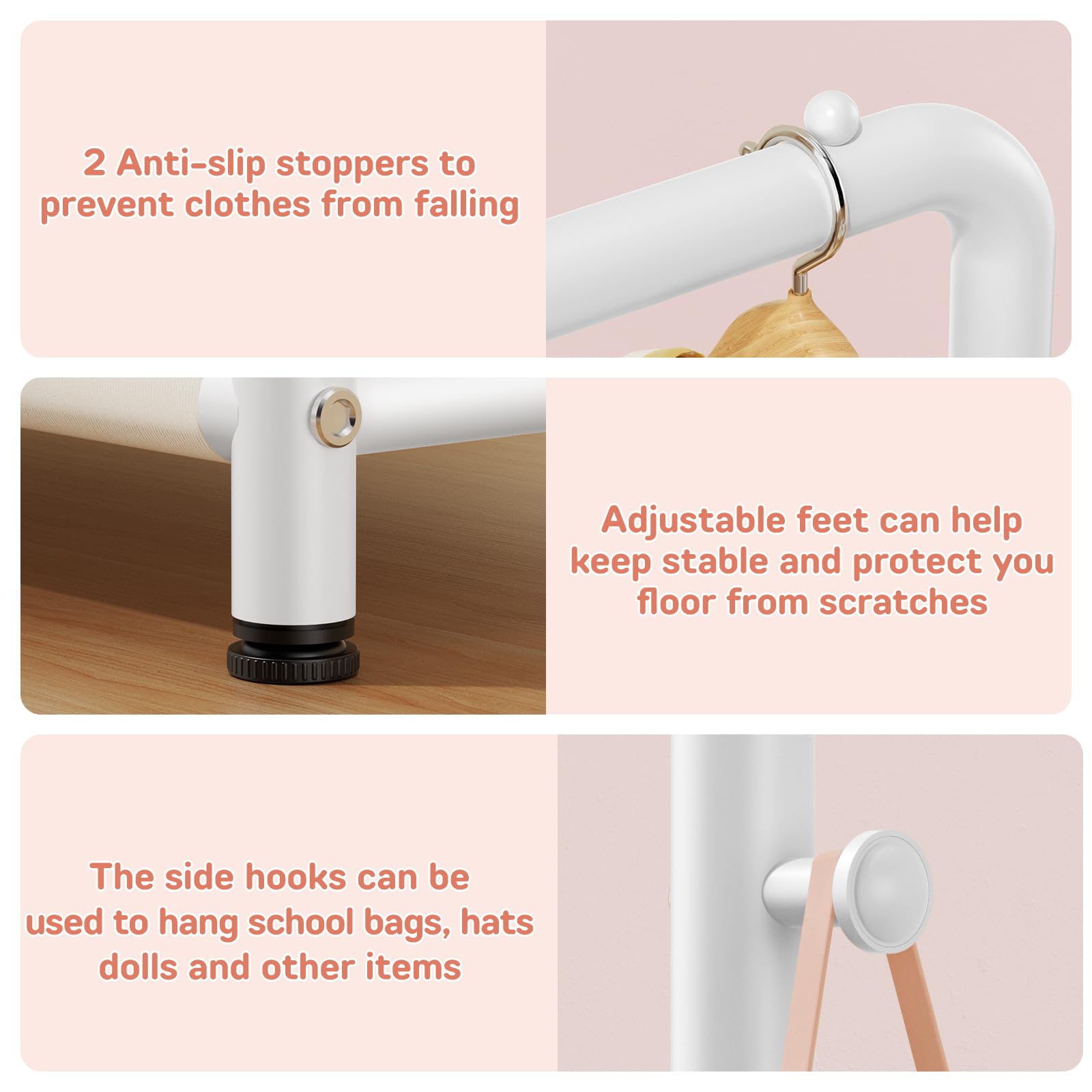 ZHKINGGS white toddler room setup shows compact, space-saving design.