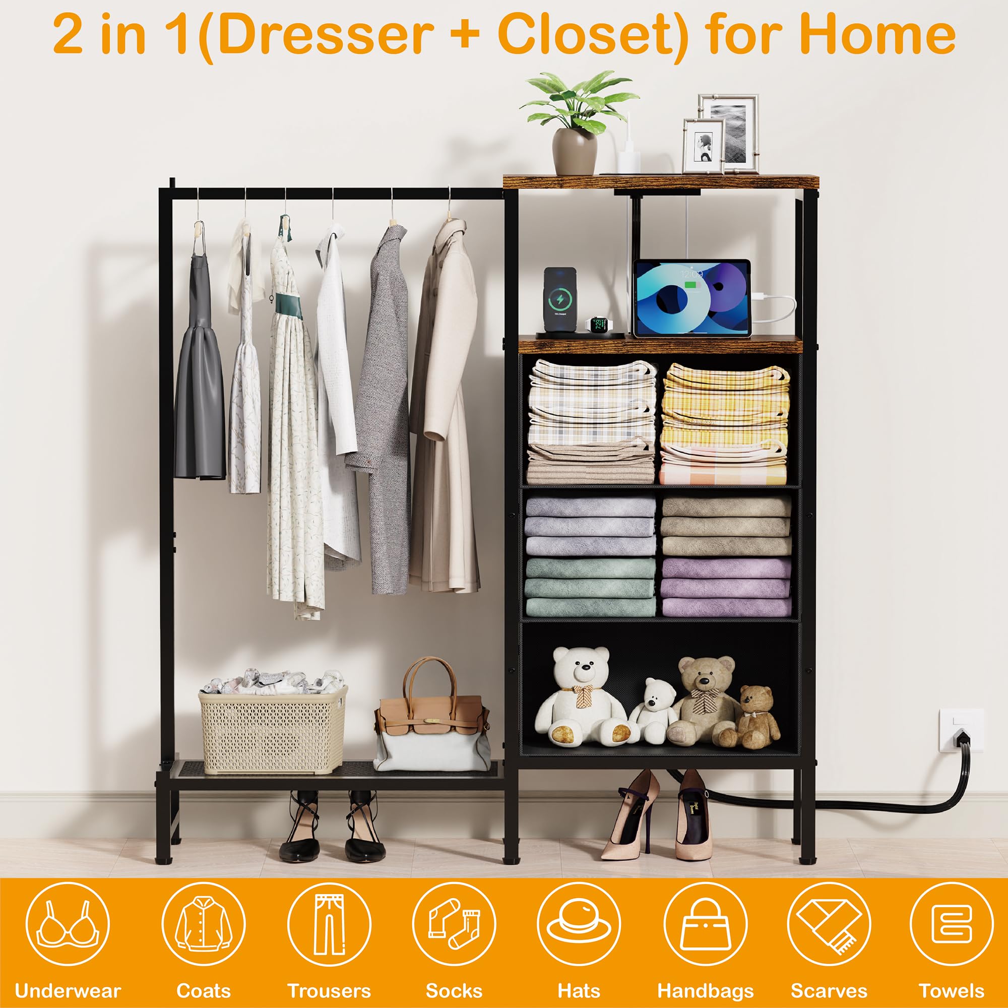 ZHNSYDN dresser assembly guide showing easy setup steps