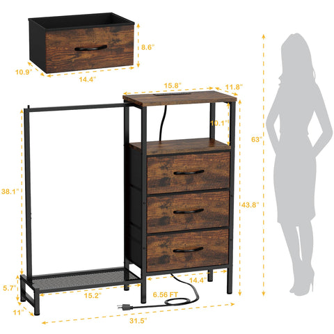 ZHNSYDN dresser in bedroom setup for organized living space