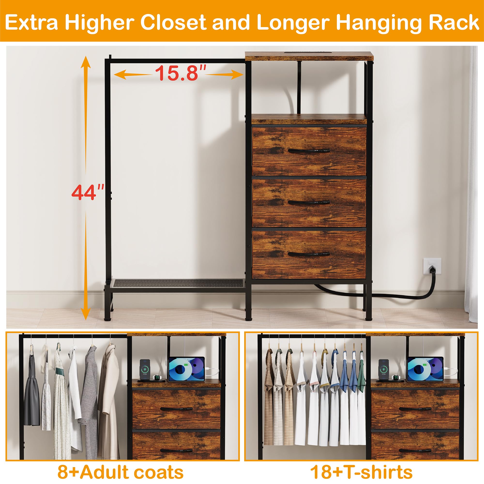 ZHNSYDN dresser open shelf with shoes demonstrates ample storage