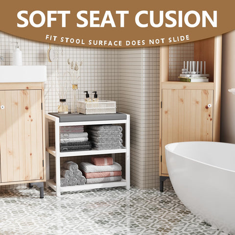ZHOOGE Small Shoe Bench easy-clean surface for quick maintenance after use.
