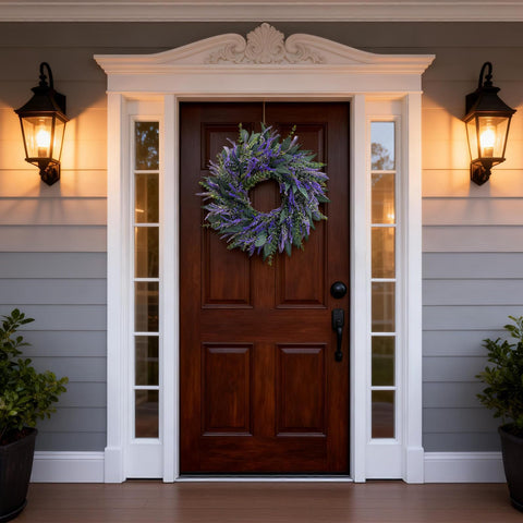 Zhoree outdoor wreath in packaging ready for gifting and events