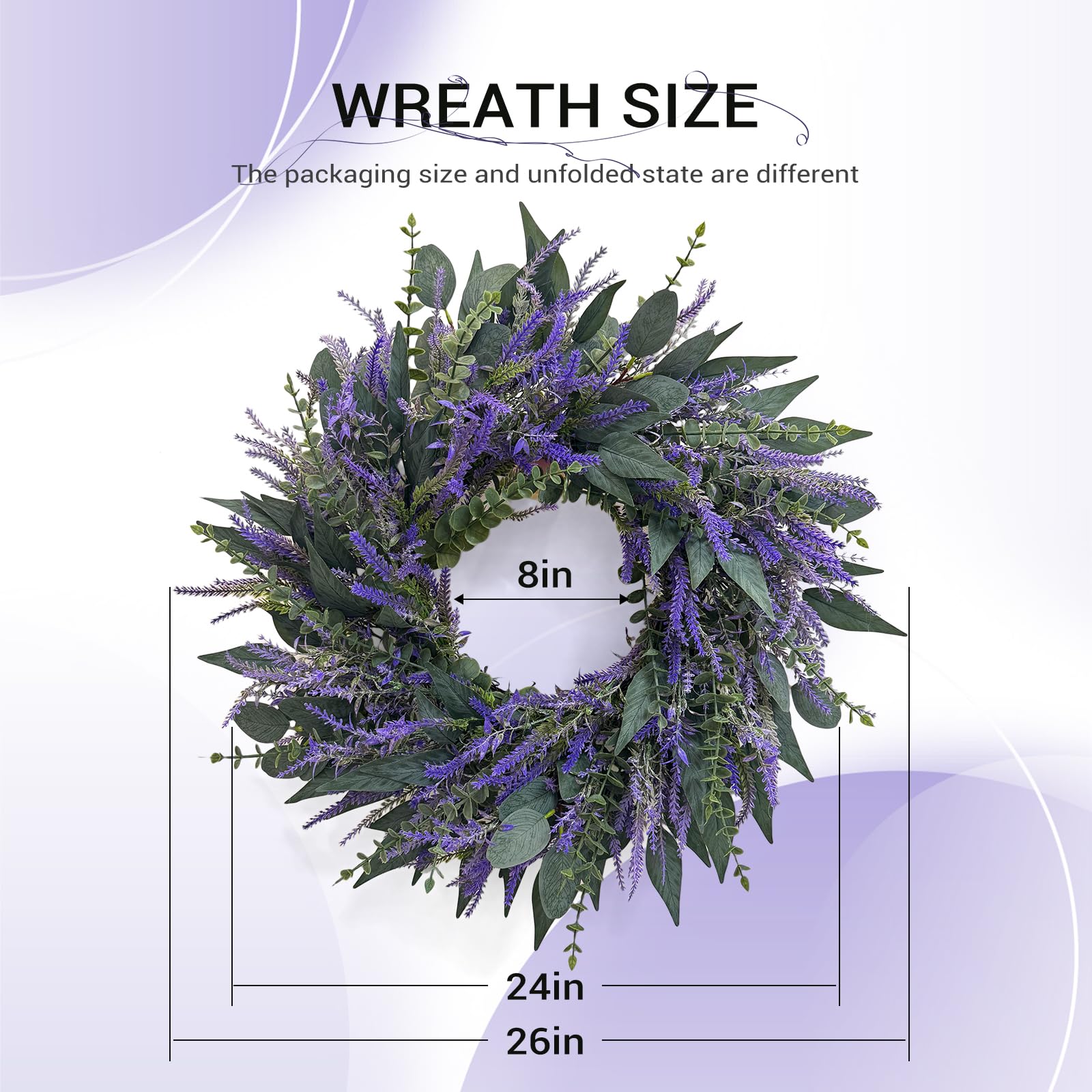 Zhoree lavender-eucalyptus details show texture, ideal for wedding backdrops
