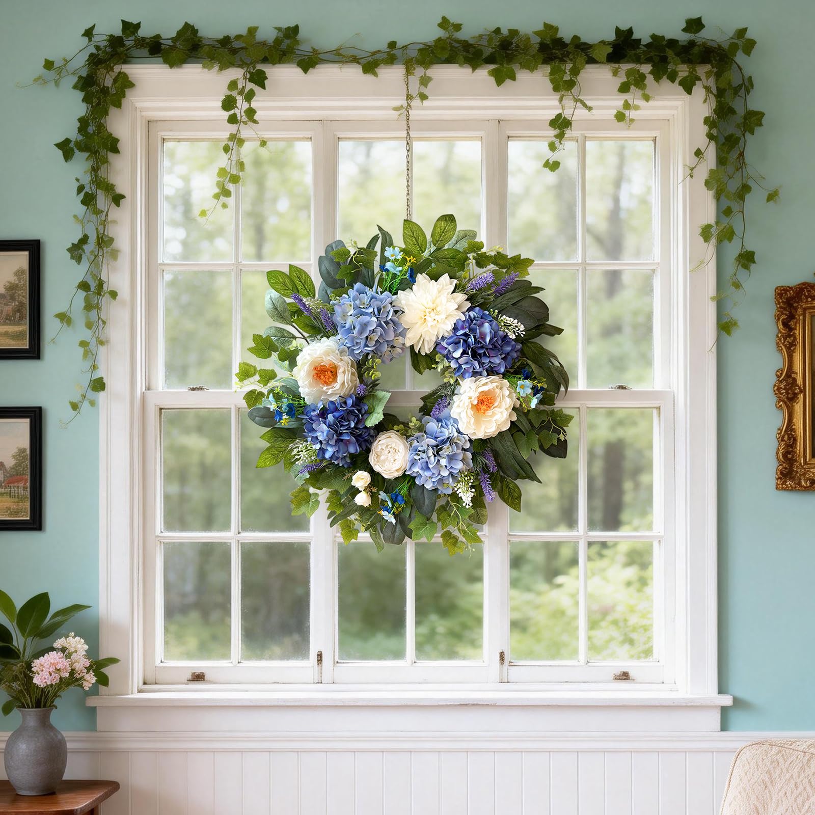 Zhoree wedding backdrop wreath idea for ceremonies and photos.