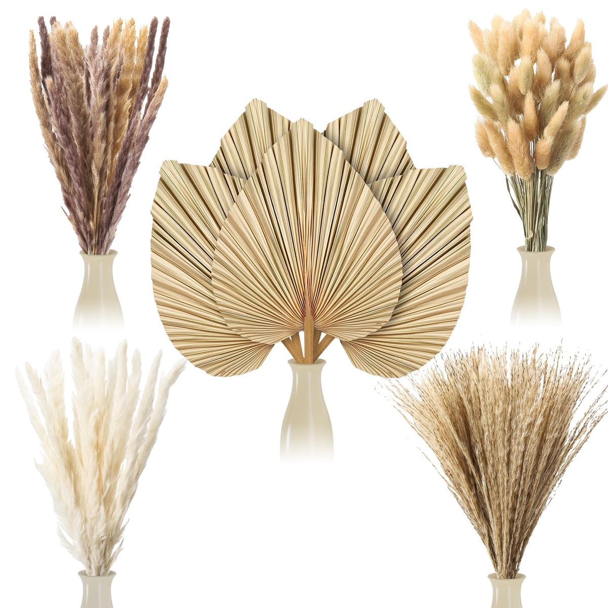 ZhouBoat 105pcs boho pampas bundle for chic centerpieces.