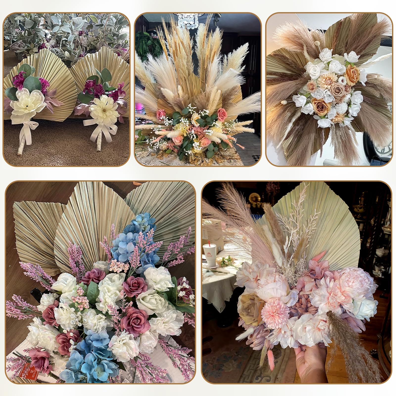 ZhouBoat boho wedding backdrop with dried stems.