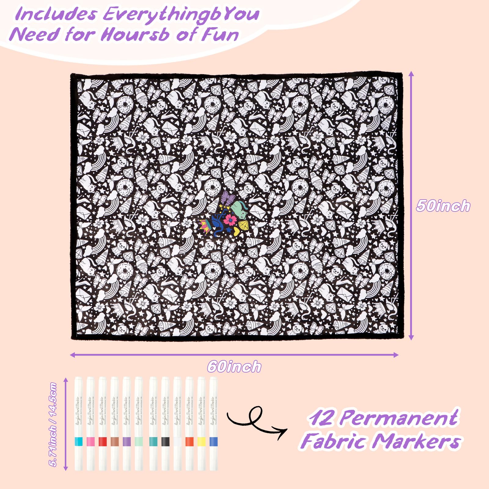 ZHOYIMIMI gift-ready art blanket designed to delight recipients.
