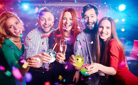 ZHURUININ Disco Ball Cups themed party decor enhances nightclub, bar, or event ambiance.