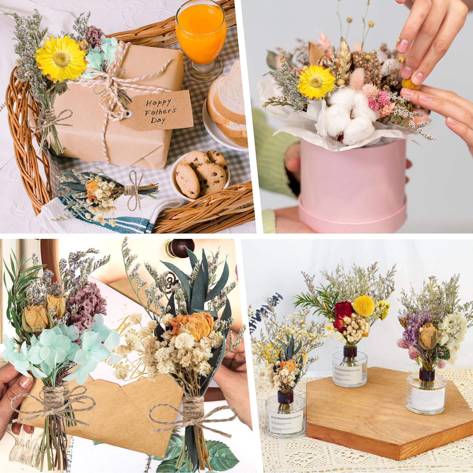 ZHWKMYP dried flowers gift pack ideal for DIY lovers and thoughtful presents.
