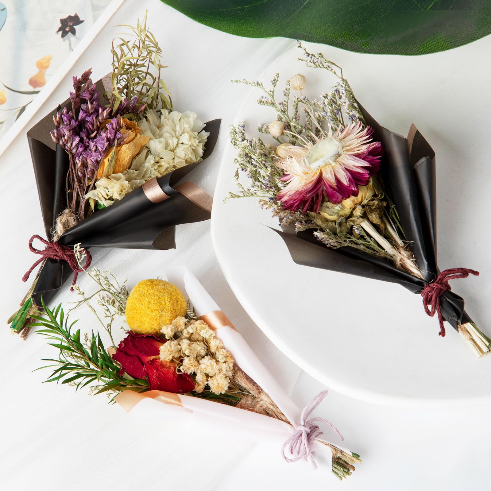 ZHWKMYP dried flowers for invitations, boxes, and table decor adds charm.
