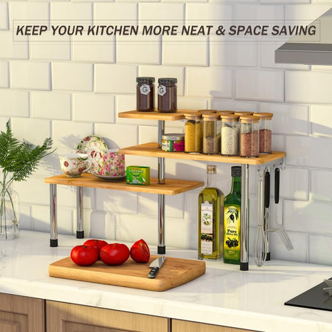 ZHWS 3-tier corner shelf triangle configuration on display saves space