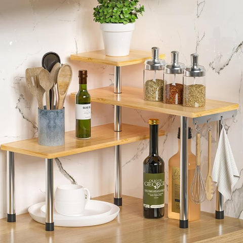 ZHWS dresser table shelf adds extra storage near makeup