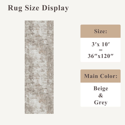 ZHXXUJ non-slip backing rug close-up showing slip resistant grip for busy floors.
