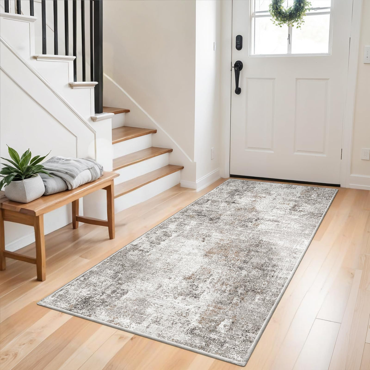 ZHXXUJ washable 3x5 entryway rug with non-slip backing for safer floors.