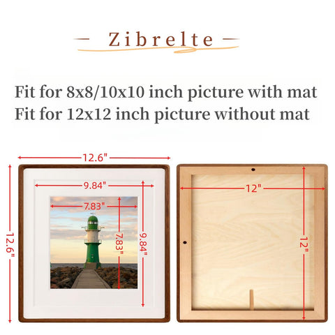 Zibrelte walnut frame side profile highlighting rounded corners