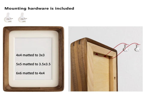 Zibrelte matted frame with 3x3 opening ideal for compact photos