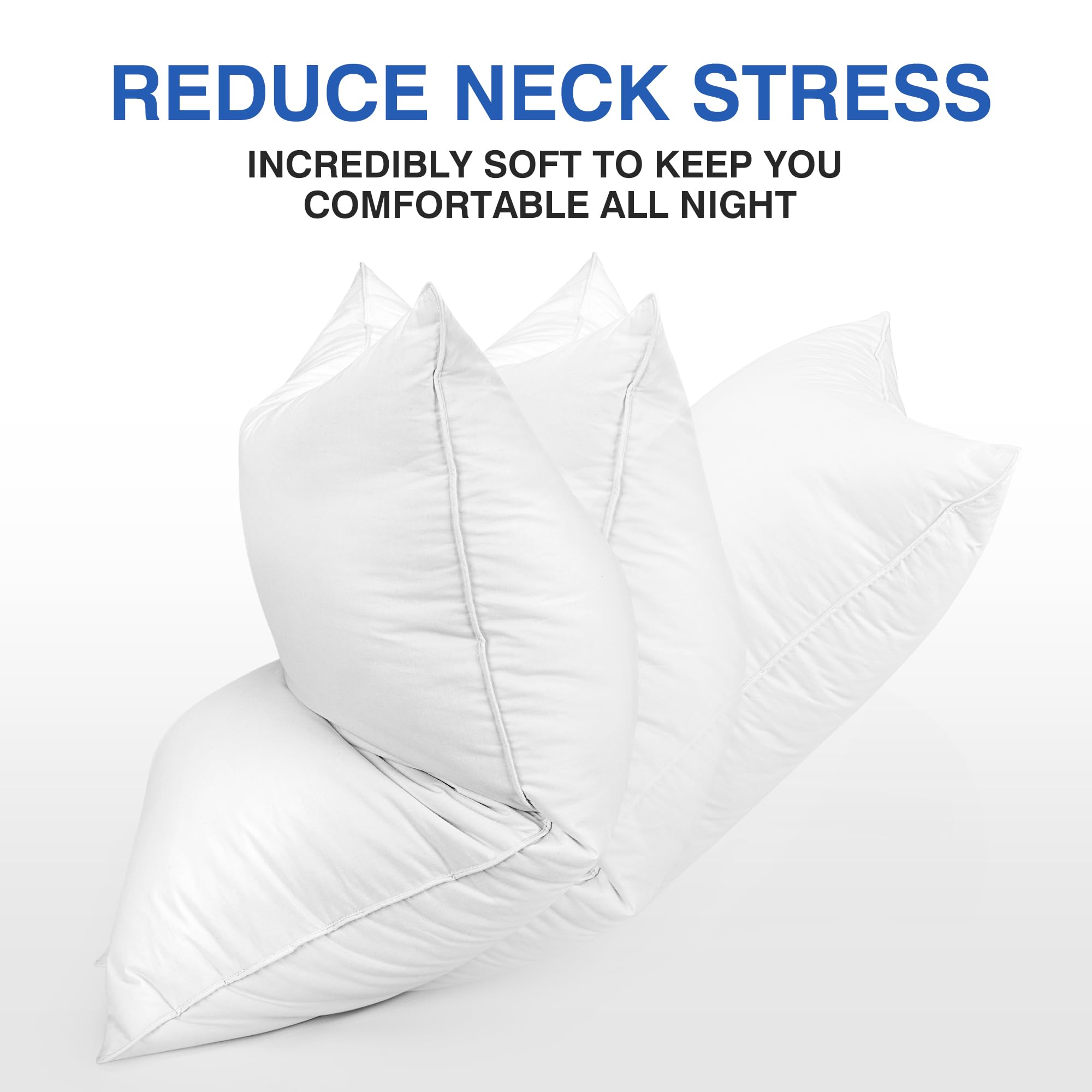 Zibroges feather pillows queen set 2 oeko-tex label confirms safe textile standard.