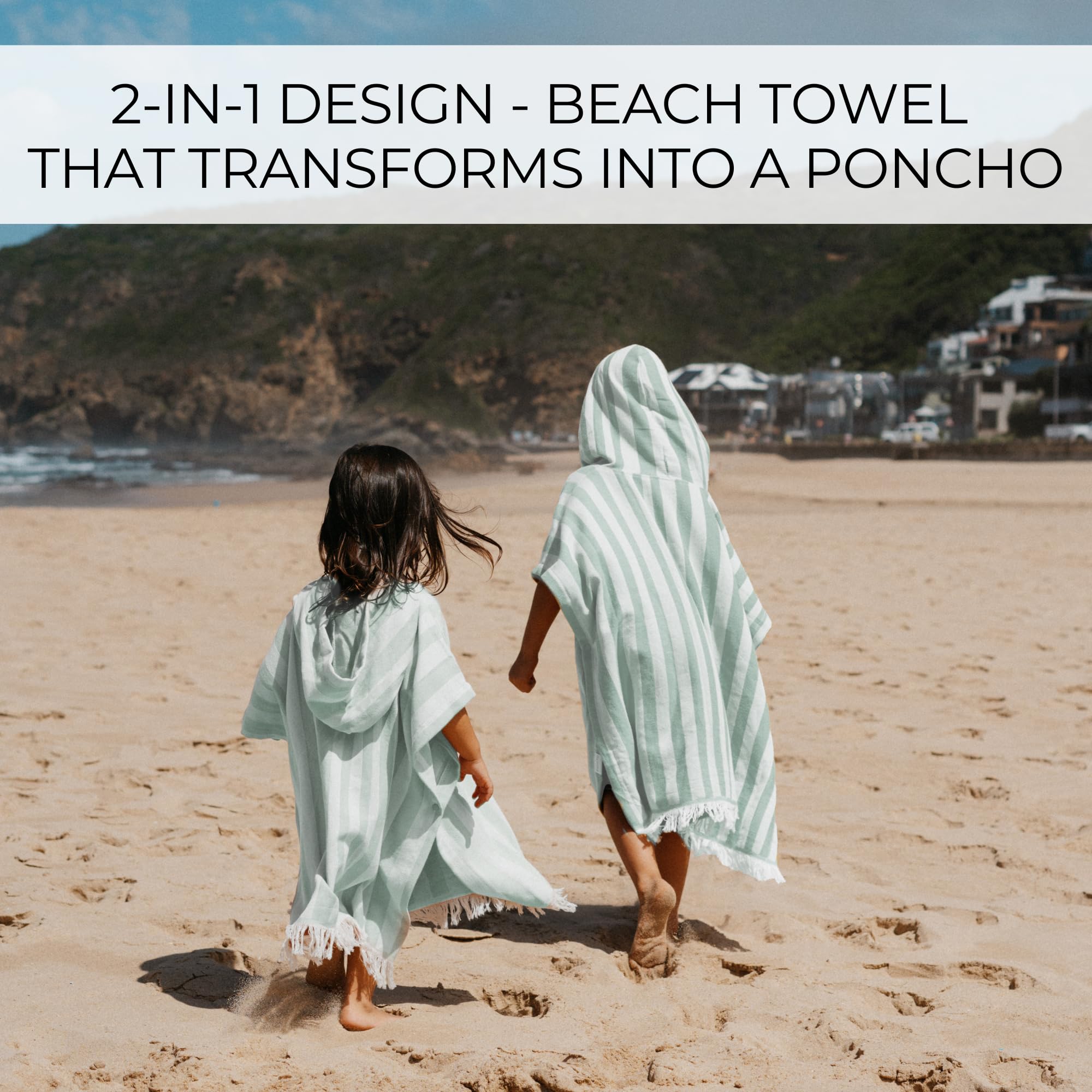ZICOTO 2-in-1 cover-up after bath or beach, comfortable hood