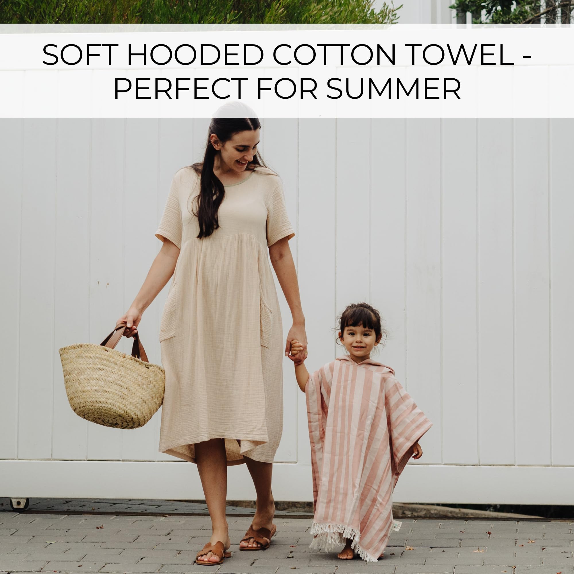 ZICOTO 2-in-1 towel-to-poncho design keeps your child warm after pool